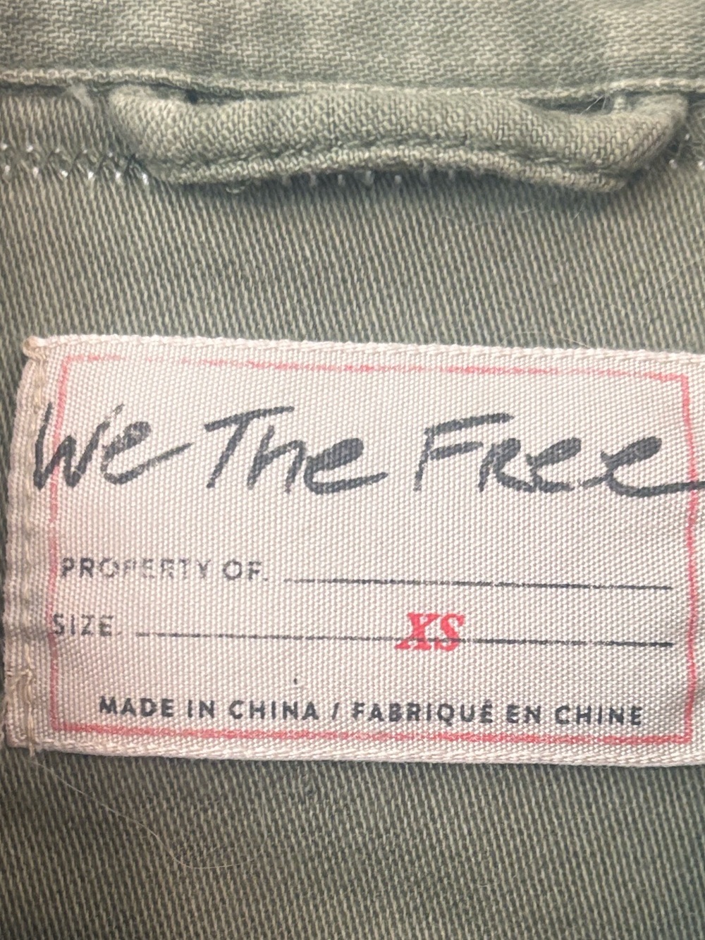 We the Free By Free People Spruce Military Shirt Jacket Army Green Extra Small - Picture 3 of 6